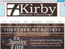 Tablet Screenshot of kirbybaptist.org